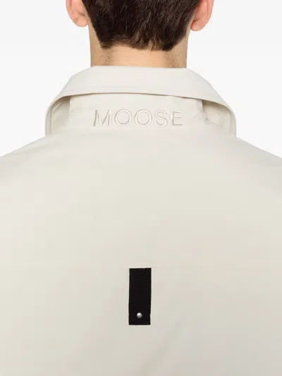 Moose Knuckles Flap-pocket Zip Jacket In White
