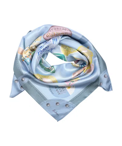 Echo New York Travel Stickers 35" Silk Square Scarf