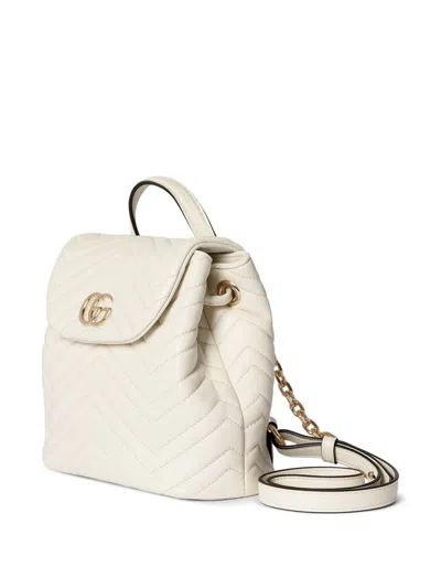 Gucci Mini Gg Marmont Backpack In White