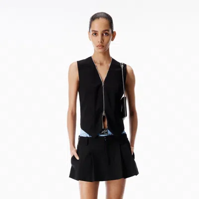 Alexander Wang Zipper Tailored Vest In Black