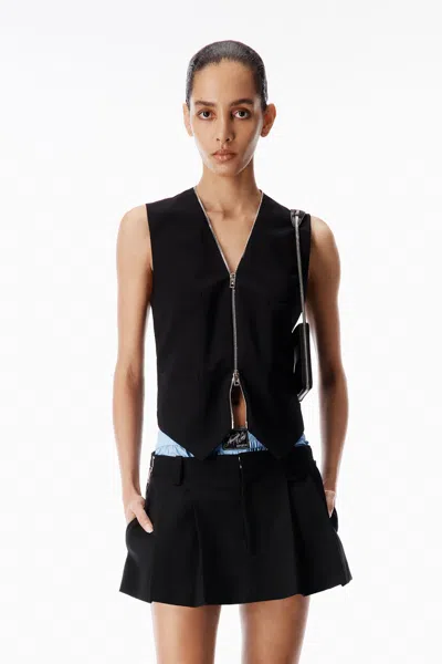 Alexander Wang Zipper Tailored Vest In Black