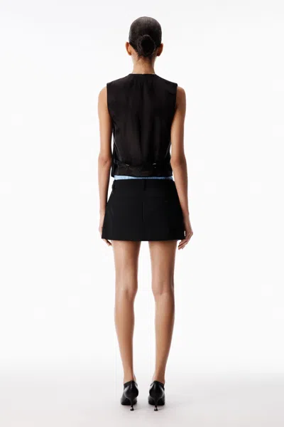 Alexander Wang Zipper Tailored Vest In Black