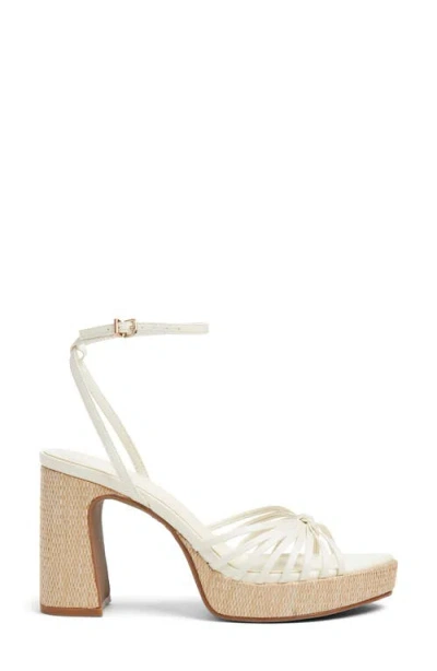 Open Edit Emily Ankle Strap Platform Sandal In White