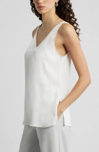 Nordstrom Satin Shell Top In White
