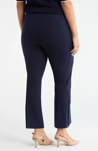 Liverpool Stella Pull-on Kick Flare Ponte Pants In Blue