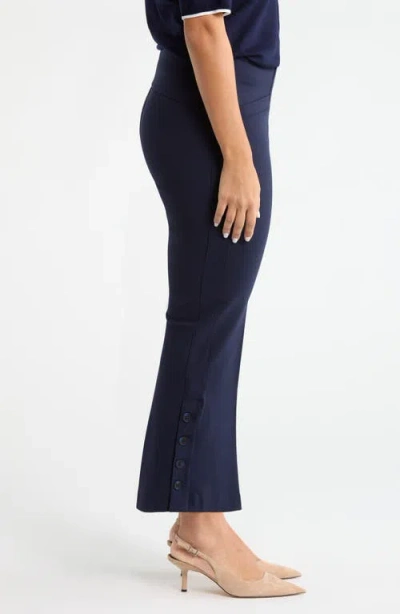 Liverpool Stella Pull-on Kick Flare Ponte Pants In Blue