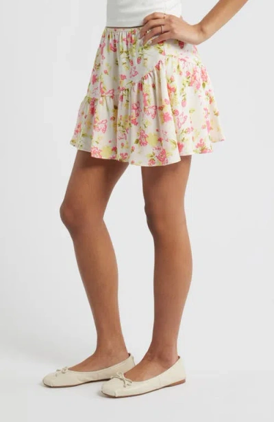 Bp. Chiffon Miniskirt In Multi