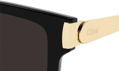Chloé 54mm Rectangular Sunglasses In Orange