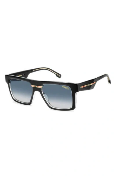 Carrera Eyewear Victory 55mm Gradient Rectangular Sunglasses In Metallic