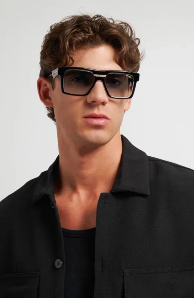 Carrera Eyewear Victory 55mm Gradient Rectangular Sunglasses In Metallic