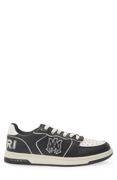 Amiri Vintage Leather Sneakers With Logo Details For Men In Black