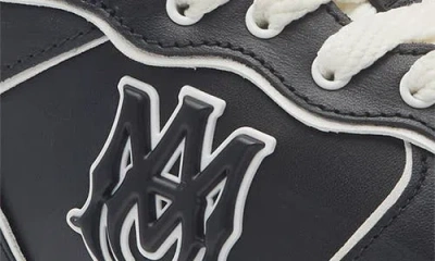 Amiri Vintage Leather Sneakers With Logo Details For Men In Black