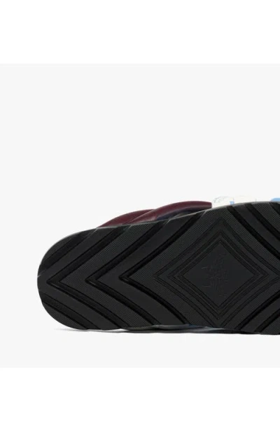 Mcm Monogram Cross Sandals In Lamb Leather In Blue