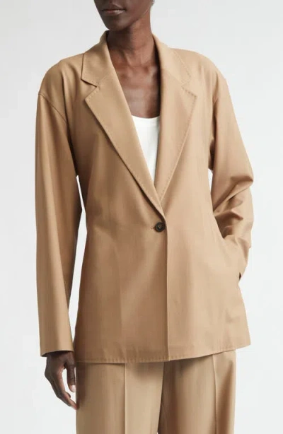 Lafayette 148 New York Tropical Wool Blend Tie Back Jacket In Brown