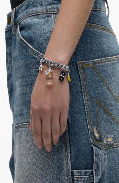 Marc Jacobs Charm Link Bracelet Silver Tone In Silver