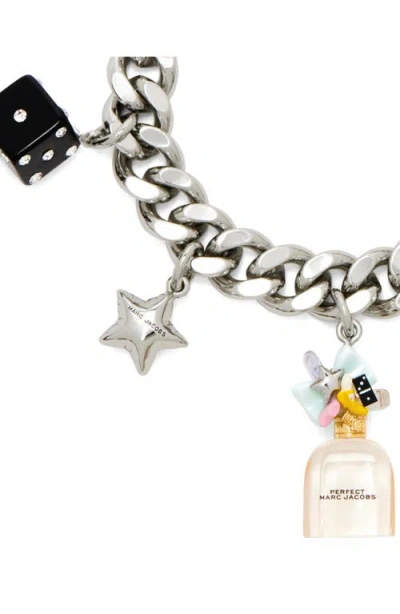 Marc Jacobs Charm Link Bracelet Silver Tone In Silver