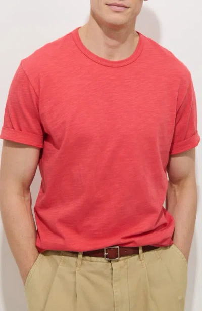 Alex Mill Standard T-shirt In Slub Cotton Fire Red