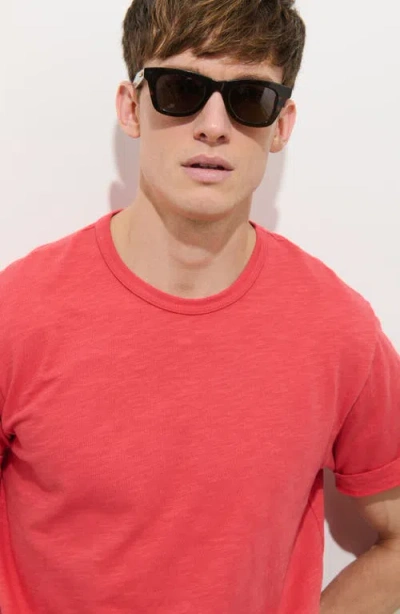 Alex Mill Standard T-shirt In Slub Cotton Fire Red