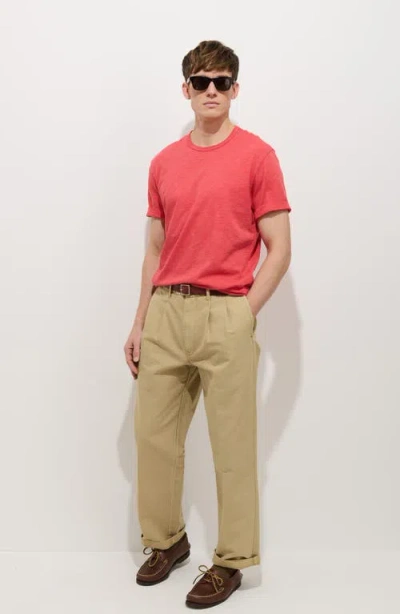 Alex Mill Standard T-shirt In Slub Cotton Fire Red