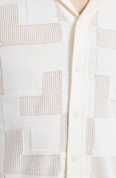 Robert Graham Drayford Short Sleeve Sweater In White