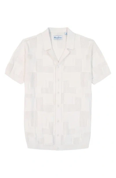 Robert Graham Drayford Short Sleeve Sweater In White