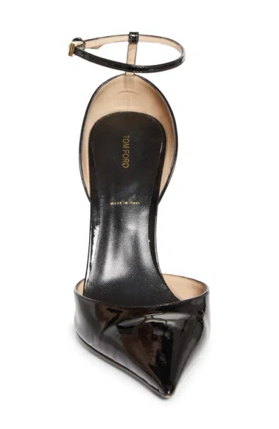 Tom Ford Patent Vertigo Heeled Sandals 105 In Black