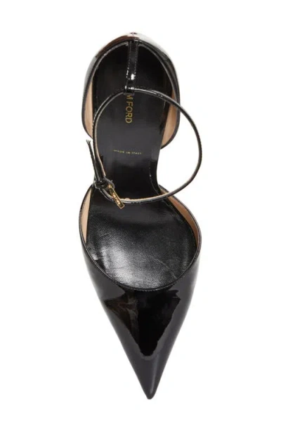 Tom Ford Patent Vertigo Heeled Sandals 105 In Black