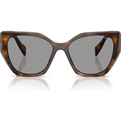 Prada Geometric-frame Sunglasses In Brown