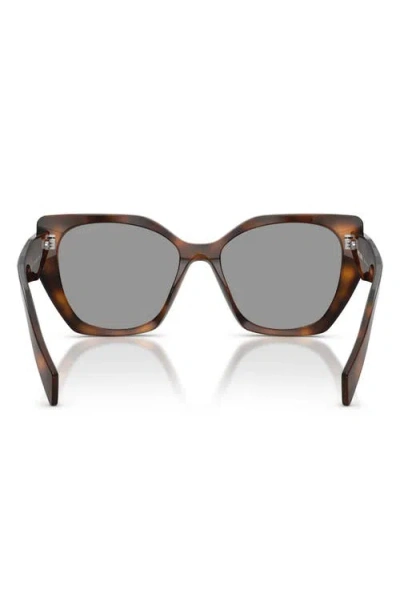 Prada Geometric-frame Sunglasses In Brown