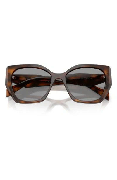 Prada Geometric-frame Sunglasses In Brown