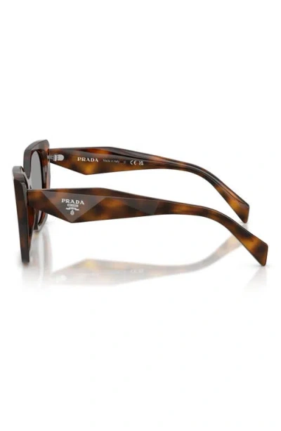 Prada Geometric-frame Sunglasses In Brown