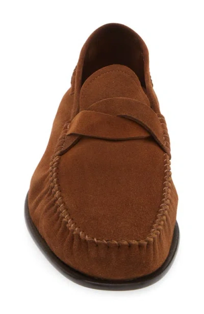 Tom Ford Ripley Loafers Penny Strap Round Toe Suede In Brown