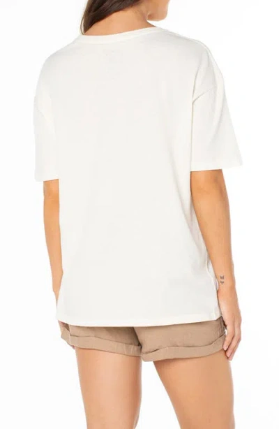 Roxy Sunny Oversize Graphic T-shirt In White