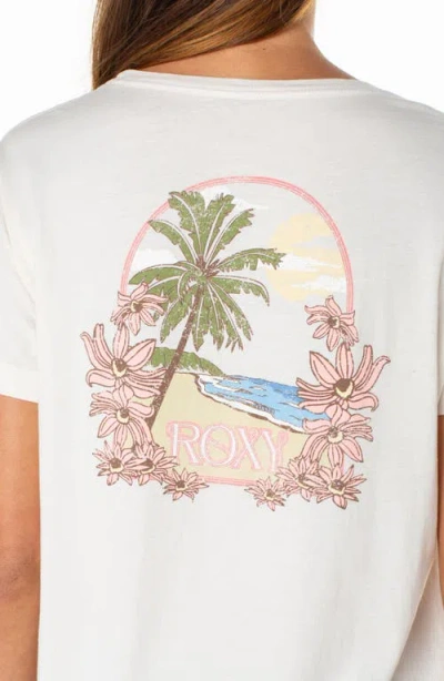 Roxy Beach Day Graphic T-shirt In White