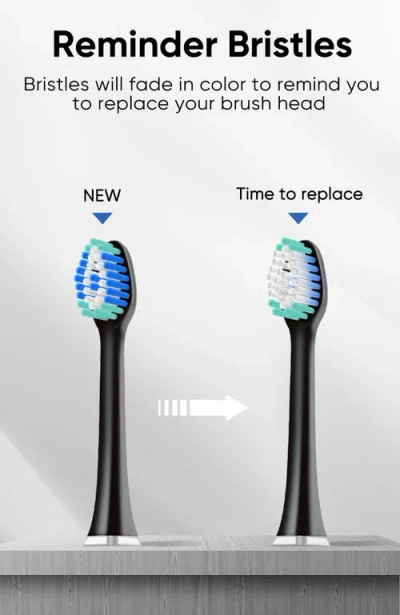 Mysmile Elite Sonic Toothbrush Replacement Heads (6 Pack) - Black In Black