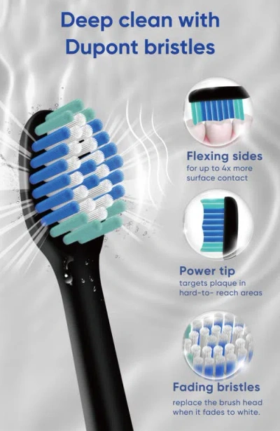 Mysmile Elite Sonic Toothbrush Replacement Heads (6 Pack) - Black In Black