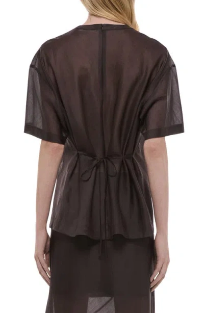 Helmut Lang Sheer Relax Airy Tee Bistre In Brown