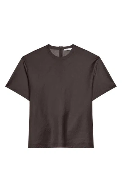 Helmut Lang Sheer Relax Airy Tee Bistre In Brown