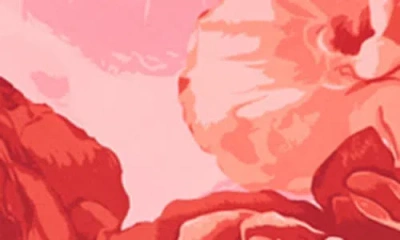 Milly Scarlett Printed Ruffle Neck Midi Dress In Pink