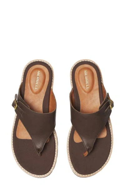 Merrell Haven Post Flip Flop In Brown