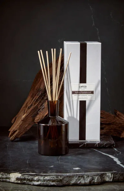 Lafco Saffron Sandalwood Classic Reed Diffuser In Brown