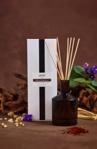 Lafco Saffron Sandalwood Classic Reed Diffuser In Brown