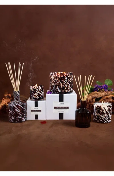 Lafco Saffron Sandalwood Classic Reed Diffuser In Brown