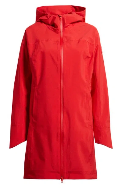 Lole Element Long Windproof Rain Jacket In Red