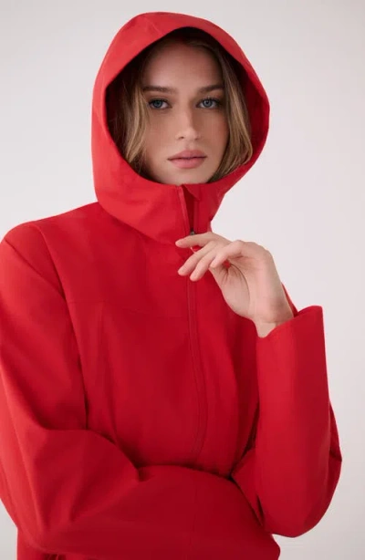 Lole Element Long Windproof Rain Jacket In Red