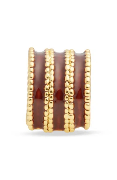 Karine Sultan Espresso Ring In Metallic