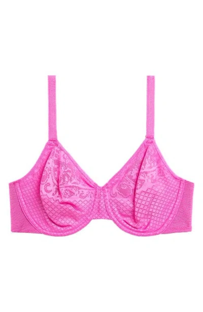 Wacoal Visual Effects Unlined Underwire Minimizer Bra In Pink