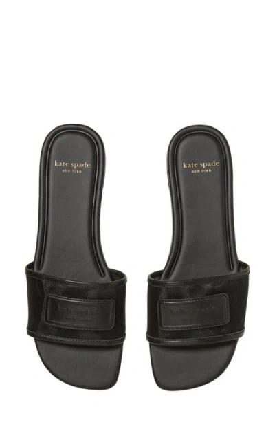 Kate Spade New York Breezy Mesh Slide Sandal In Black