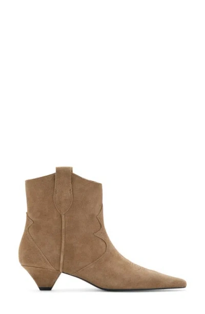 Mango Suede Kitten Heel Ankle Boot In Multi