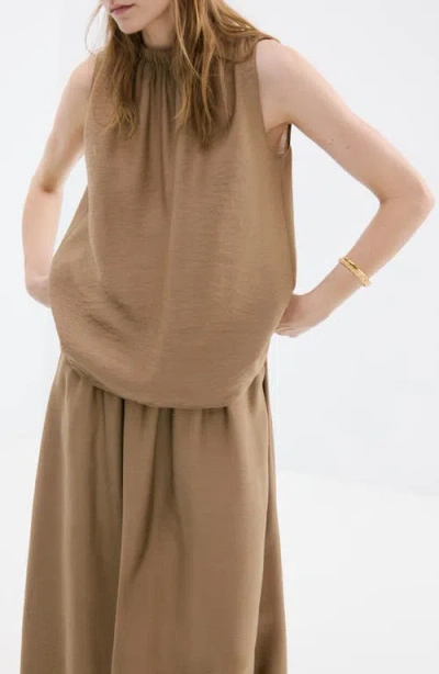 Mango Gathered A-line Midi Skirt In Multi
